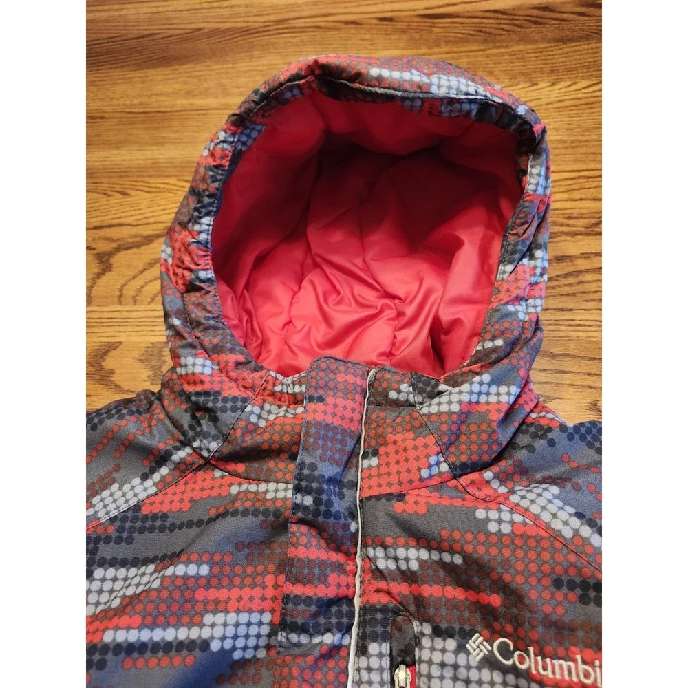 Columbia Jacket Youth‎ Large Boys Lightning Lift Hooded Winter Ski Coat Red